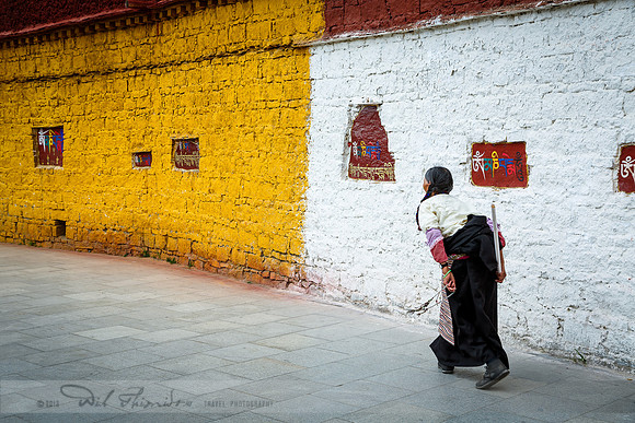 Pilgrim Walking Around Potala Palace